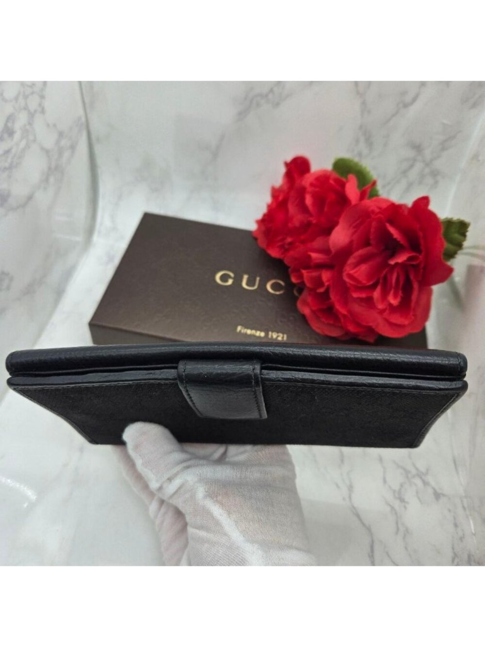 Gucci Wallet GG Canvas Leather Black - Picture 9 of 16